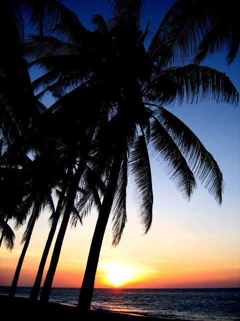 Sunset at Puka Shell Beach